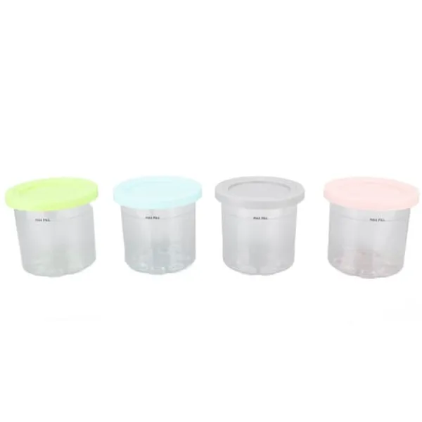 4 stk. plastikisdåser som erstatning for Ninja NC299AMZ NC300s-serien Creami-ismaskiner New