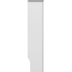 2 stk. radiatorskjulere med hylde i MDF - Stilfuld lameldesign | Størrelse: 112x19x81,5 cm | Farve: Hvid New