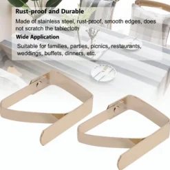 4 stk. rustfri stål dugbetrækklemmer skridsikre dugholderklemmer 5*4 cm Online