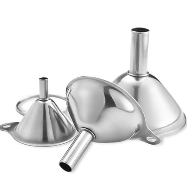Tragte>3 stk Rustfrit stål minitragte Rustfrit stål køkkentragtsæt til påfyldning af små flasker Miniatureflasker