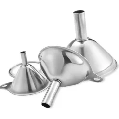 Tragte>3 stk Rustfrit stål minitragte Rustfrit stål køkkentragtsæt til påfyldning af små flasker Miniatureflasker