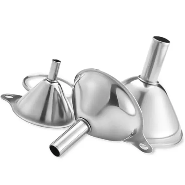 Tragte>3 stk Rustfrit stål minitragte Rustfrit stål køkkentragtsæt til påfyldning af små flasker Miniatureflasker