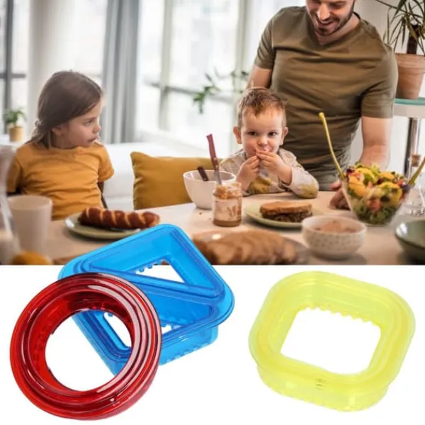 3 STK Sandwich Cutter Sealer Form Brød DIY Form Morgenmad Mad Skæreform til drengepige