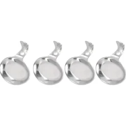 4 stk skeholder rustfrit stål 2-formåls kompakt holdbar spisepinde hvileholder til hjemmerestauranter Discount