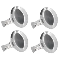 4 stk skeholder rustfrit stål 2-formåls kompakt holdbar spisepinde hvileholder til hjemmerestauranter Discount