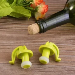 2 stk. sæt silikone vin øl låg lufttæt forseglet flaskehætte drikkevare nem åbning prop New