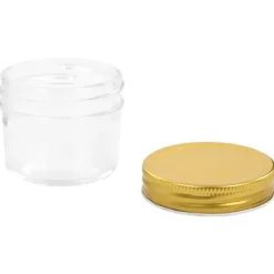 96 stk. Syltetøjsglas med guldfarvet låg - 110 ml | Farve: Gennemsigtigt | Størrelse: 110 ml Clearance