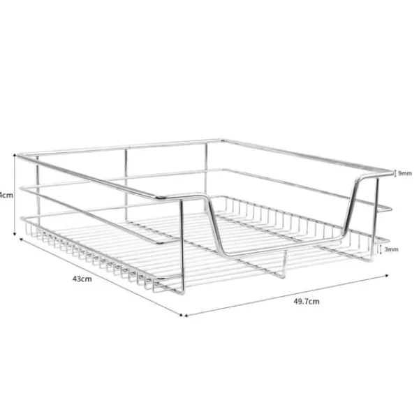 6 stk. Udtrækkelige Trådkurve - 60 cm (B) | MonsterShop Hot