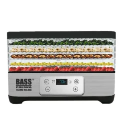 Dehydratorer>300 W svampe-, frugt- og grøntsagstørrer med justerbare bakker. Stort kammer