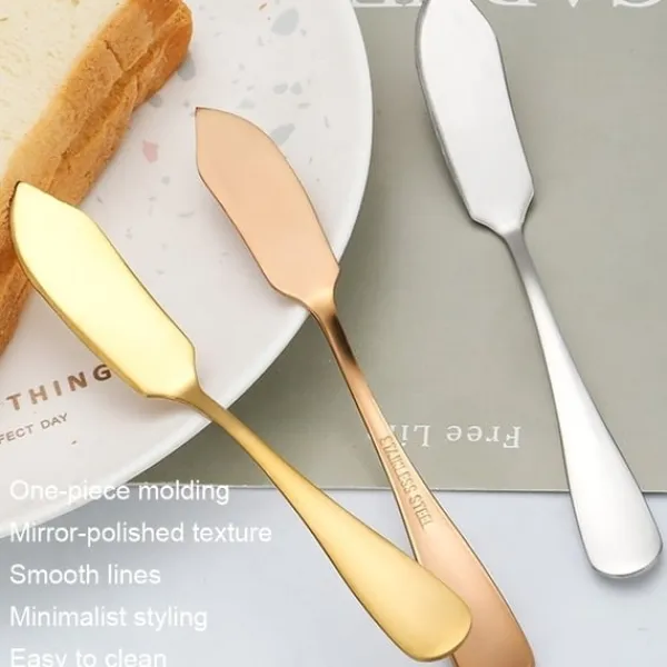Bestik>4 X Smørknive i Rustfrit Sølvglas. Smørkniv