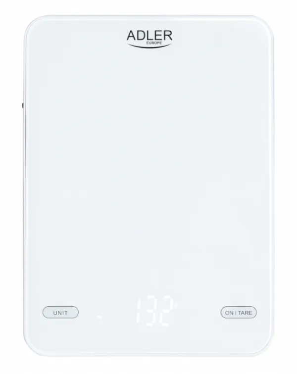 Adler AD 3177w Køkkenvægt 10 kg, USB-opladning, hvid Clearance
