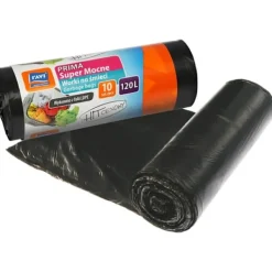 Affaldsposer sorte superstærke PRIMA LDPE 120 L 10 stk. Hot