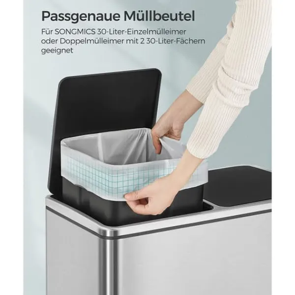 Affaldsposer, 74x53 cm, Hvid Outlet