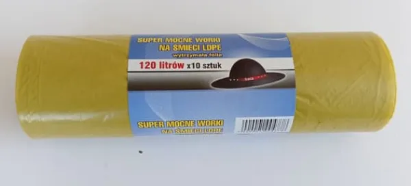 Skraldeposer>AFFALDSPOSKER 120L 70*110 GULE 10 STK. - AN 120L/10ZO