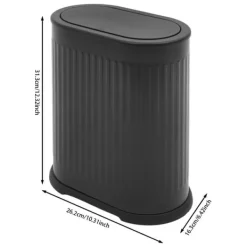 Skraldespande & Papirkurve>Affaldsspand, Moderne Design, 6L Kapacitet,sort
