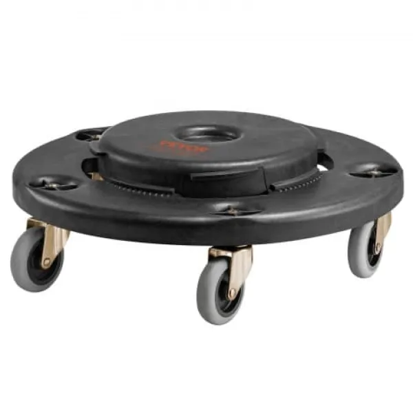 Affaldsspandvogn, 45.5x15.5 cm, Sort, Ekstra robust Clearance