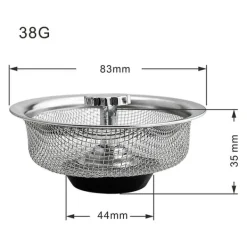 Afløbssi - si med prop og håndtag til vask rustfrit stål Sølv 2-pack Sale
