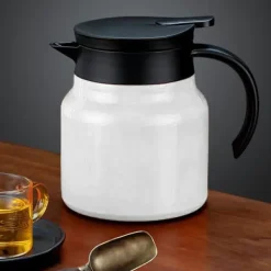 Aftagelig isoleret te- og kaffekande 1000ml - Hvid Online