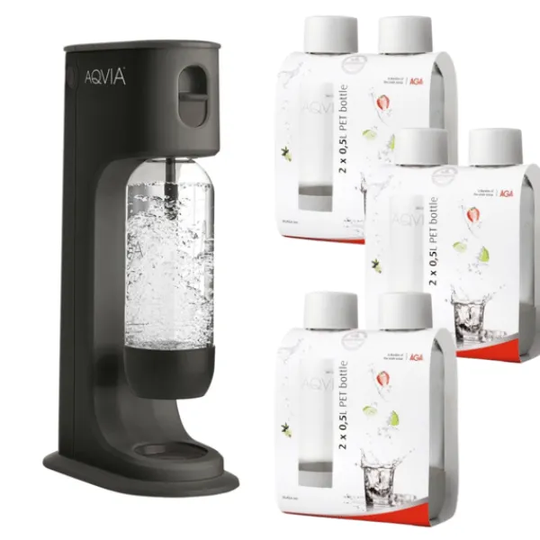 AGA Aqvia Balance (Black) + 6 x 0,5L PET-flaskor Hot