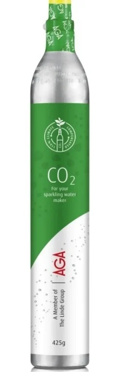 Sodavandsmaskiner>AGA Biogon C kulsyrepatron 425 g, grøn