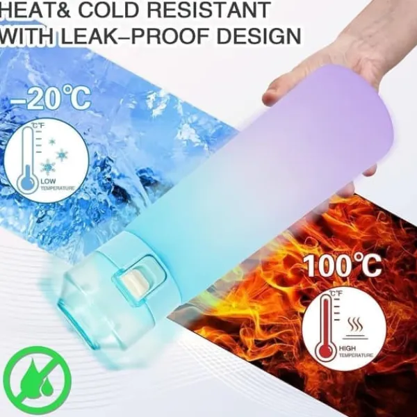 Air-Up Luftvandsflaske 650ml – 7 smagskapsler | Sukkerfri & Aromatisk | Gradient blå med Suptube