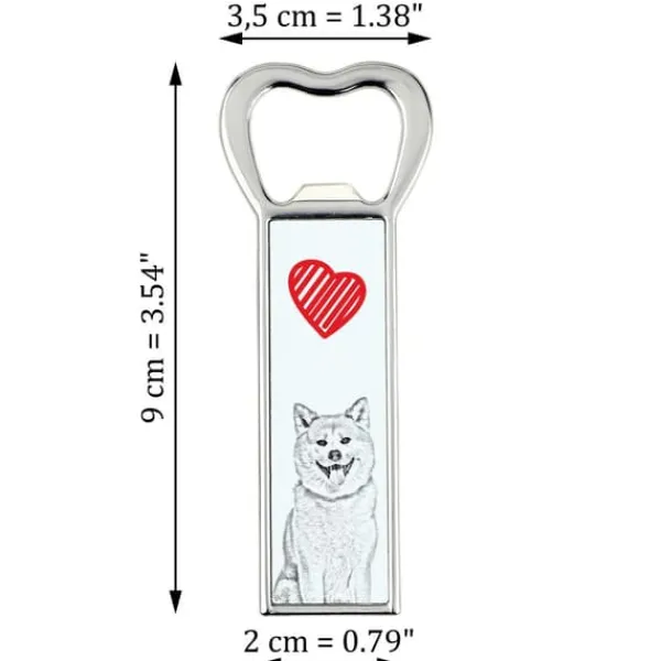 Akita, Akita Inu - flaskeåbner med en hund, personlig køleskabsåbner, unik gave til en mand fra Art-Dog