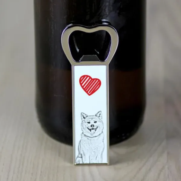 Akita, Akita Inu - flaskeåbner med en hund, personlig køleskabsåbner, unik gave til en mand fra Art-Dog