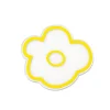 Bordskånere Til Glas>Akryl Underlägg Värmeisolering Söt Blomma Transparent Stabil Halkfri Akryl Underlägg Gul