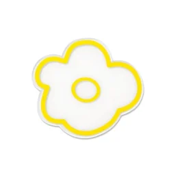 Bordskånere Til Glas>Akryl Underlägg Värmeisolering Söt Blomma Transparent Stabil Halkfri Akryl Underlägg Gul