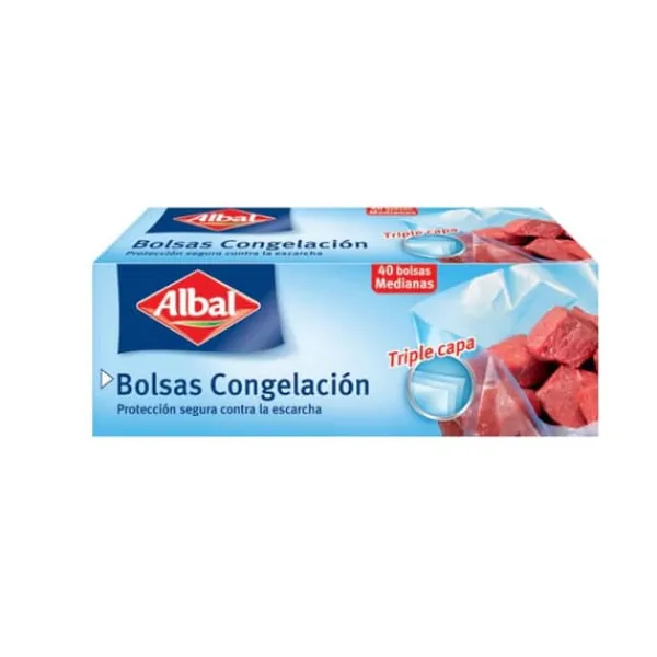 Madopbevaringsposer>Albal Medium Triple Layer Freezing Bag 40 Units