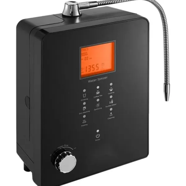 Vandfiltre>Alkalisk vandionisator, pH 3-11,2. Hydrogen vandrenser med 6 indstillinger, UV-funktion, op til -800 mV ORP, 9000L pr. filter.