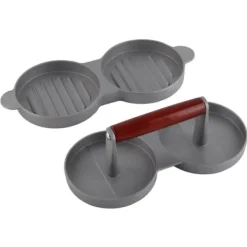 Pressere>Aluminiumslegering Non-stick Dobbelt Burger Presseform Hamburger Kød Oksekød Køkkenredskaber