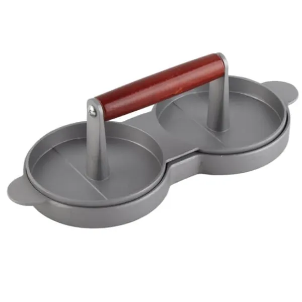 Pressere>Aluminiumslegering Non-stick Dobbelt Burger Presseform Hamburger Kød Oksekød Køkkenredskaber