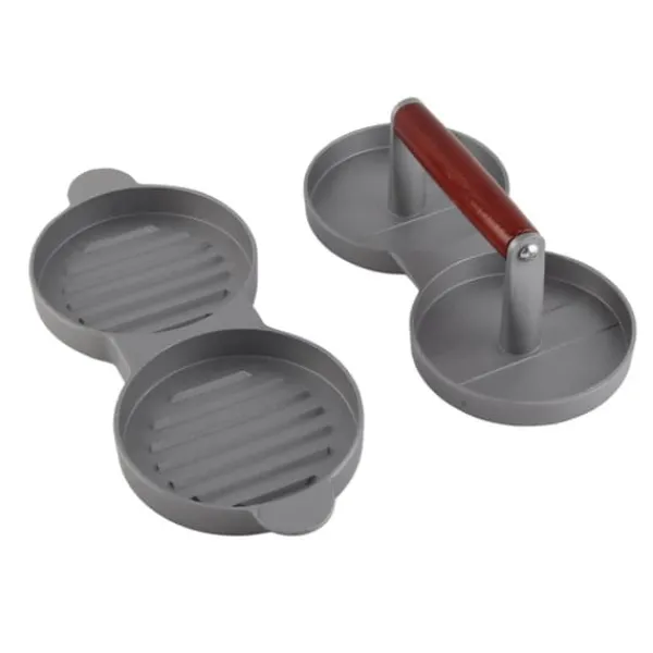 Pressere>Aluminiumslegering Non-stick Dobbelt Burger Presseform Hamburger Kød Oksekød Køkkenredskaber