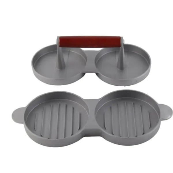 Pressere>Aluminiumslegering Non-stick Dobbelt Burger Presseform Hamburger Kød Oksekød Køkkenredskaber