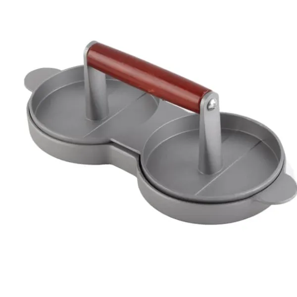 Pressere>Aluminiumslegering Non-stick Dobbelt Burger Presseform Hamburger Kød Oksekød Køkkenredskaber
