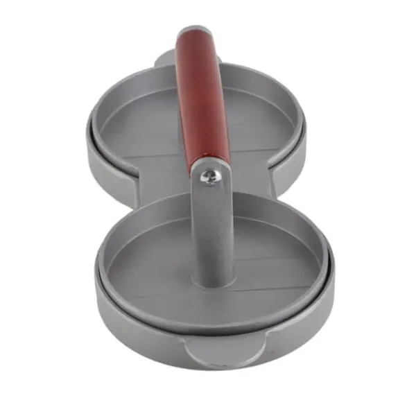 Pressere>Aluminiumslegering Non-stick Dobbelt Burger Presseform Hamburger Kød Oksekød Køkkenredskaber
