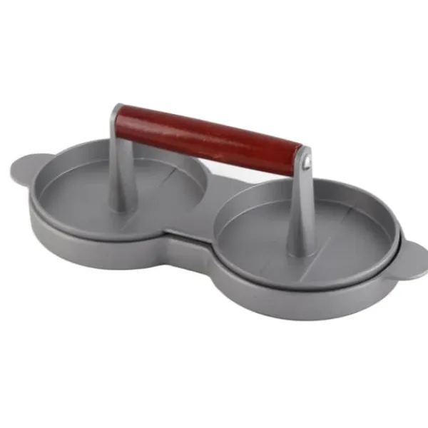 Pressere>Aluminiumslegering Non-stick Dobbelt Burger Presseform Hamburger Kød Oksekød Køkkenredskaber
