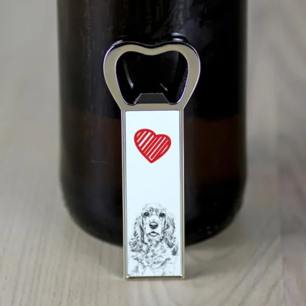 Cocktailshakers & Drinkudstyr>American Cocker Spaniel - flaskeåbner med en hund, personlig køleskabsåbner, unik gave til en mand fra Art-Dog