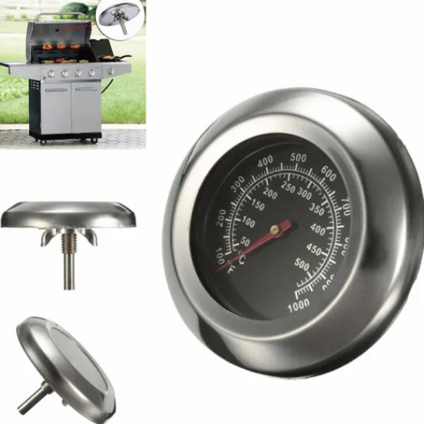 Analogt grilltermometer i rustfrit stål Sale