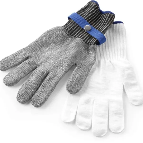 Anti-cut ovnhandske i rustfrit stål, størrelse L - Hendi 556672 Discount