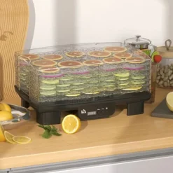 Automatisk døråbner 550 W, 40–70 °C, 6 højdejusterbare bakker, 48-timers timer, sort Sale
