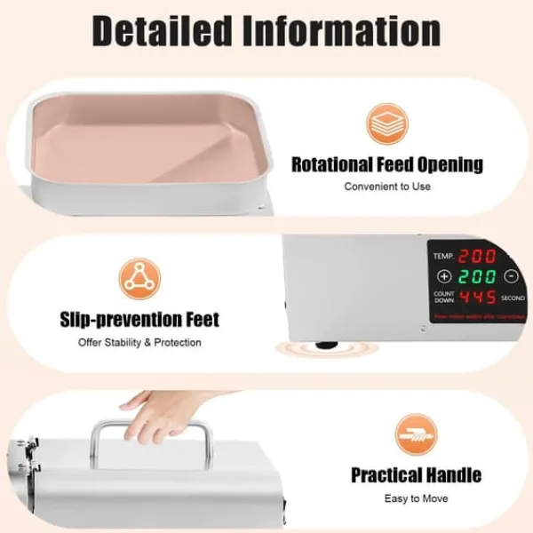 Juicepresser - Nyd Friskpresset Juice Derhjemme>Automatisk oliepresser til nødder og frø - Oliepressemaskine - 610W - 220V - 304 rustfrit stål - 50–250°C digital - 3–6 kg/t - Op til 45% udbytte