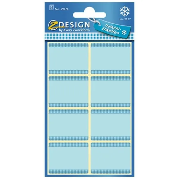 Avery AV-59374 Z-Design fryseretiketter 36x28 mm 40 stk. blå