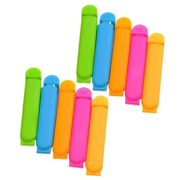 Tilbehør Til Madopbevaring>Bag Clips - 10 stk - blandede farver