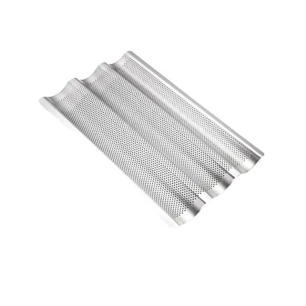 Bagning>Bageplade til baguette, i rustfrit stål