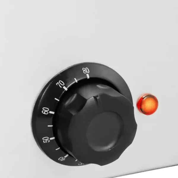 Madopvarmere>Bain marie elvarmer med vandhane 4 x GN 1/4 600 W