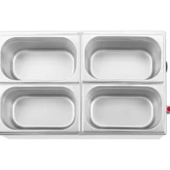 Bain marie elvarmer med vandhane 4 x GN 1/4 600 W Clearance