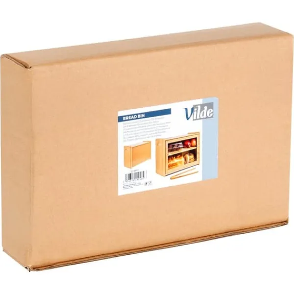 Brødkasser & Brødposer>Bambus brødkasse med tang, to-lags, 40x20x31 cm