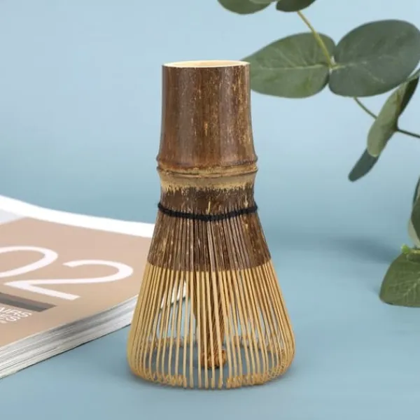 Bambus japansk stil Matcha te piskeris børste te tilbehør til Matcha tebrygning Bambus 100 ben